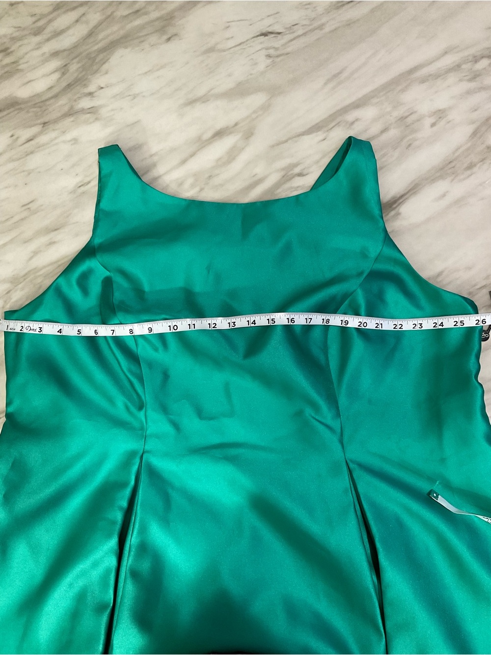 Adrianna Papell Girls' Teal Satin A-Line Party Dress - Picture 8 of 8